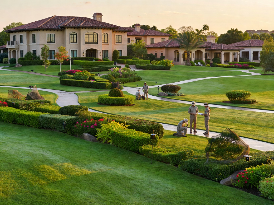 Large resort grounds and buildings used for whole-property pest management planning